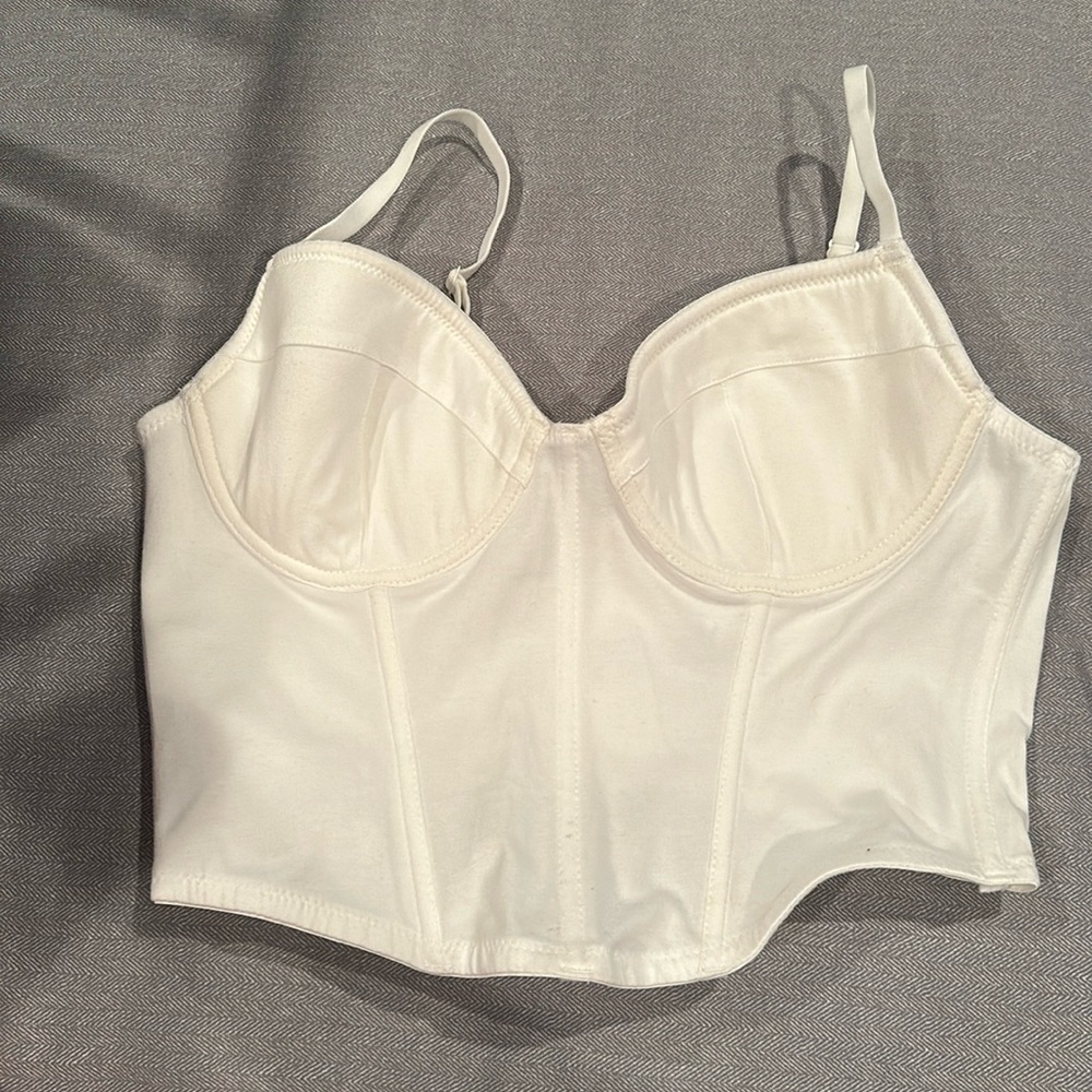 Ardene corset top, white size Medium